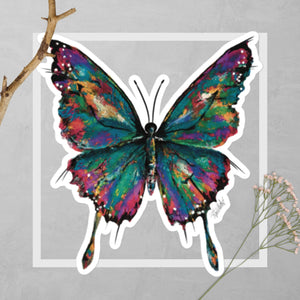 "Butterfly" Sticker Green 5.5 x 5.5"