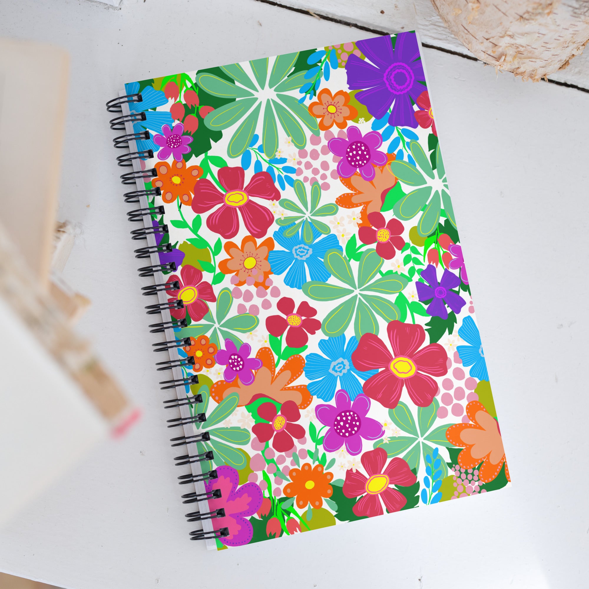 "Flower Power" Spiral notebook