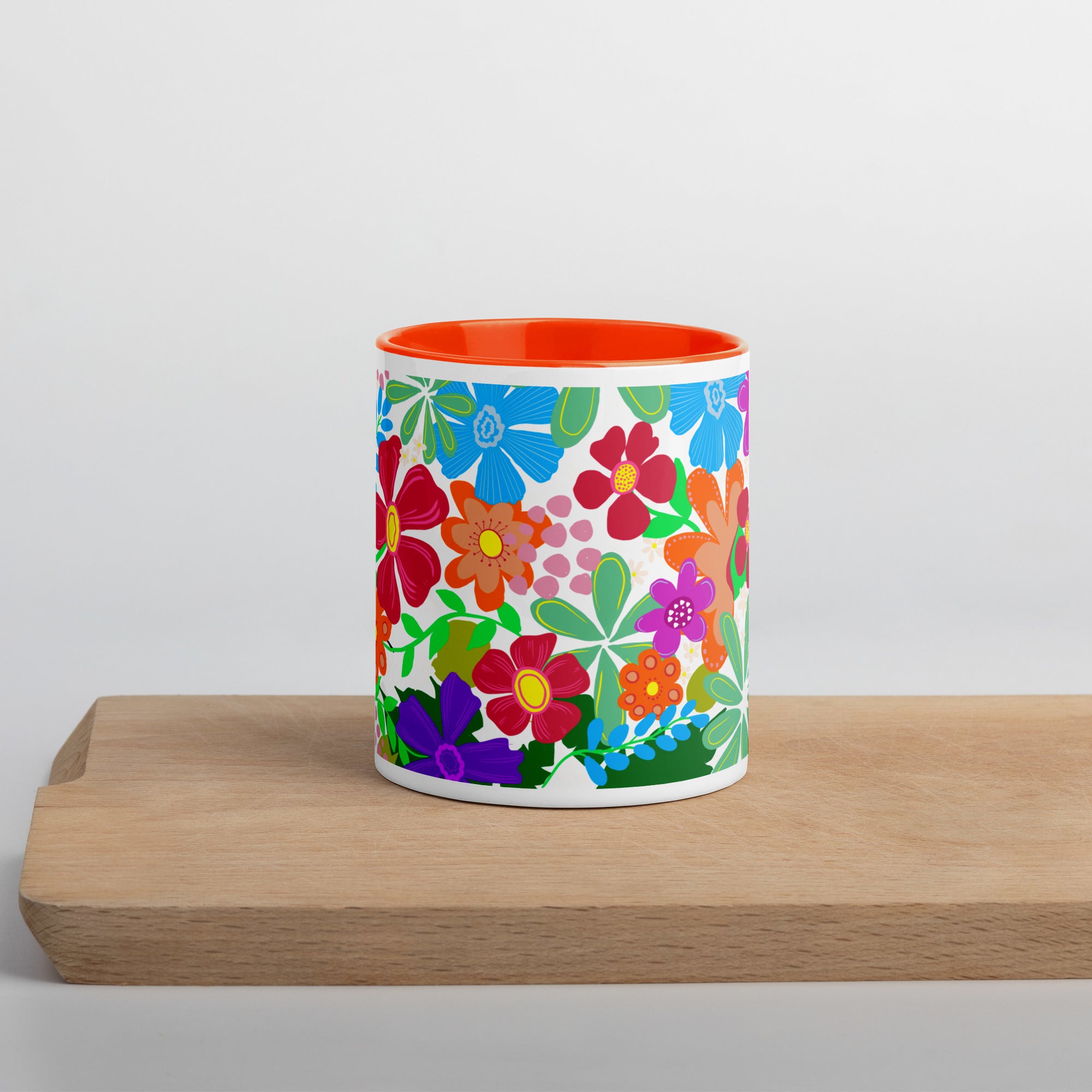 "Flower Power" Mug Choose your interior color