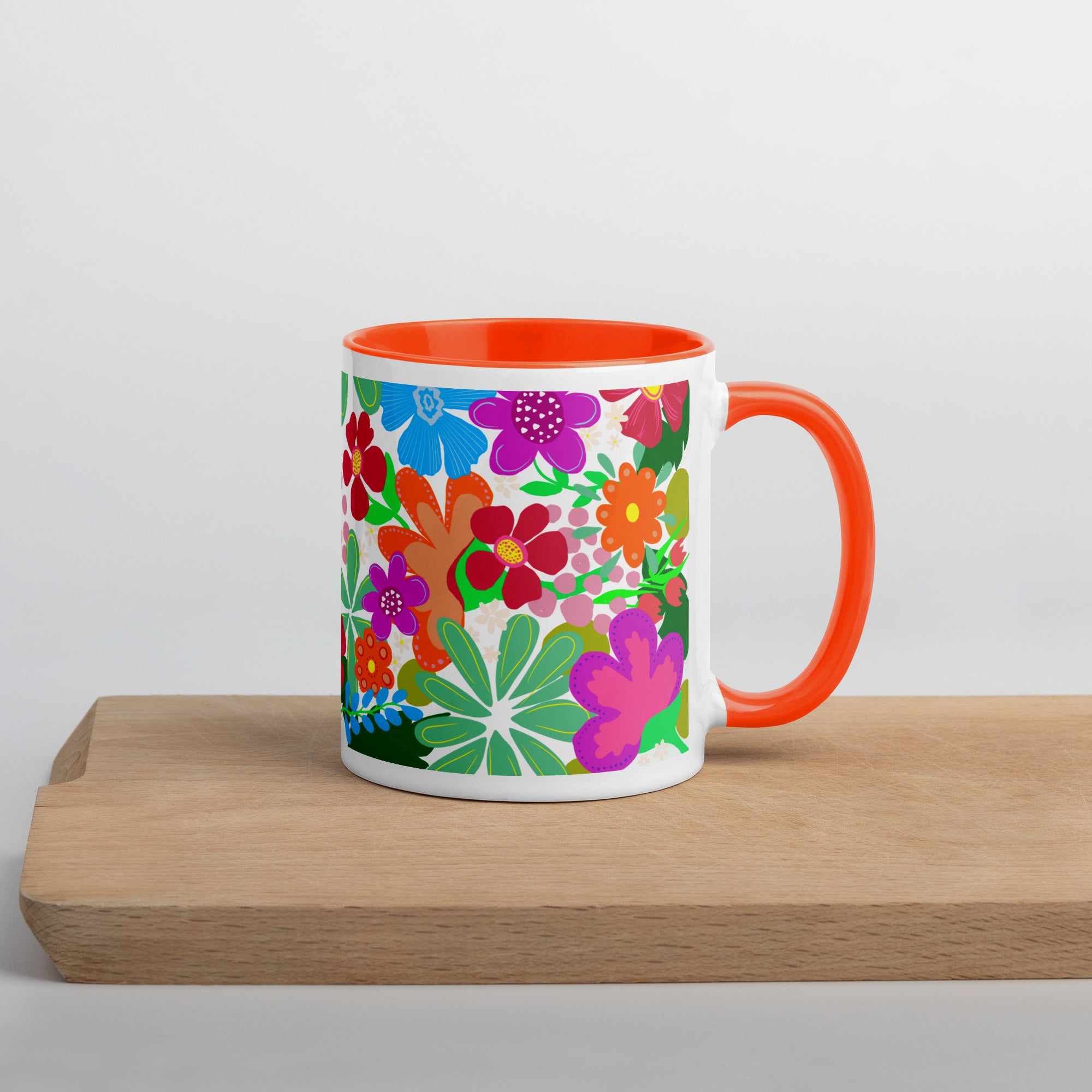 "Flower Power" Mug Choose your interior color