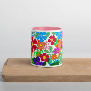 "Flower Power" Mug Choose your interior color